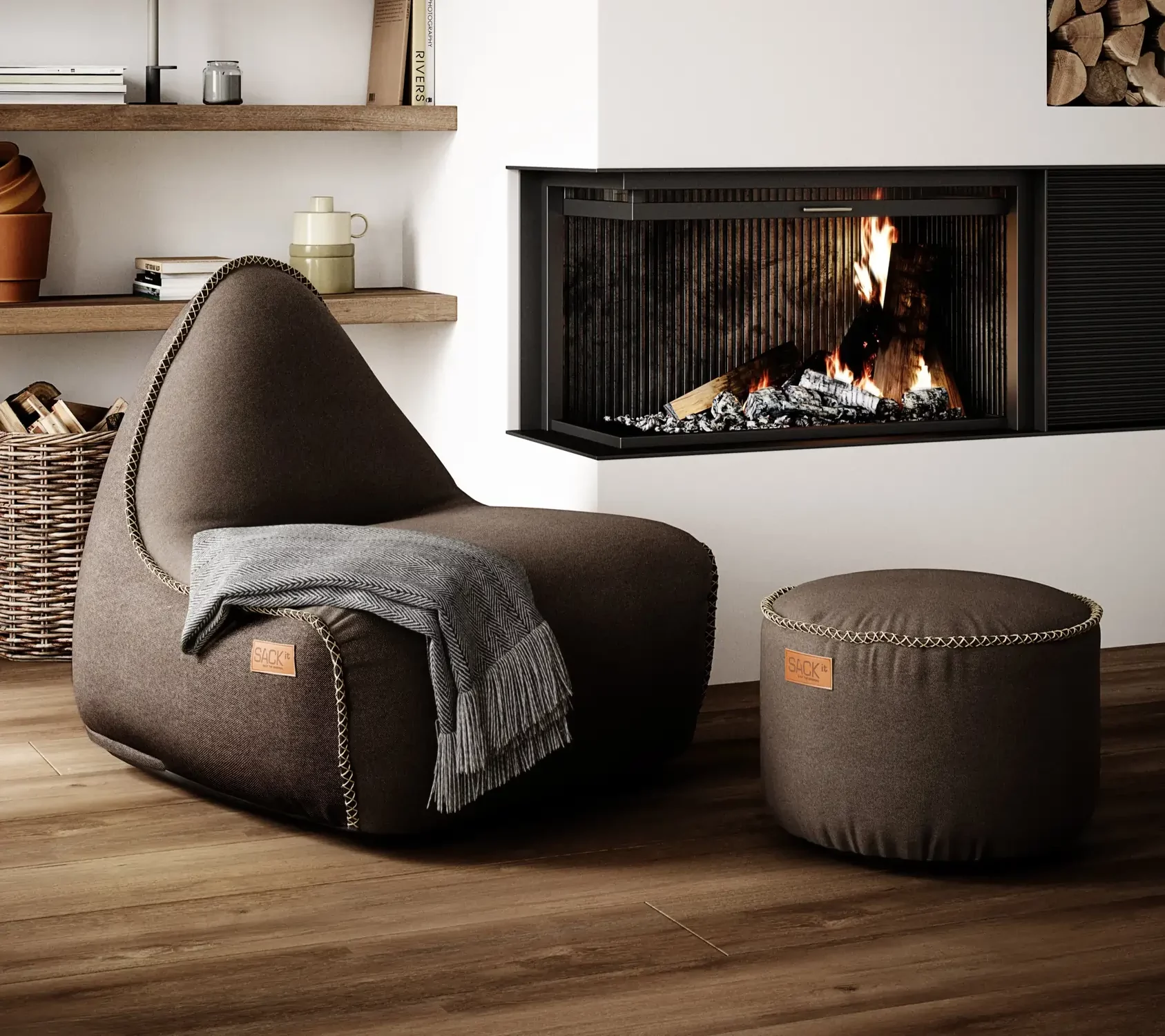 Canvas Lounge Chair Canvas Lounge Chair Brown