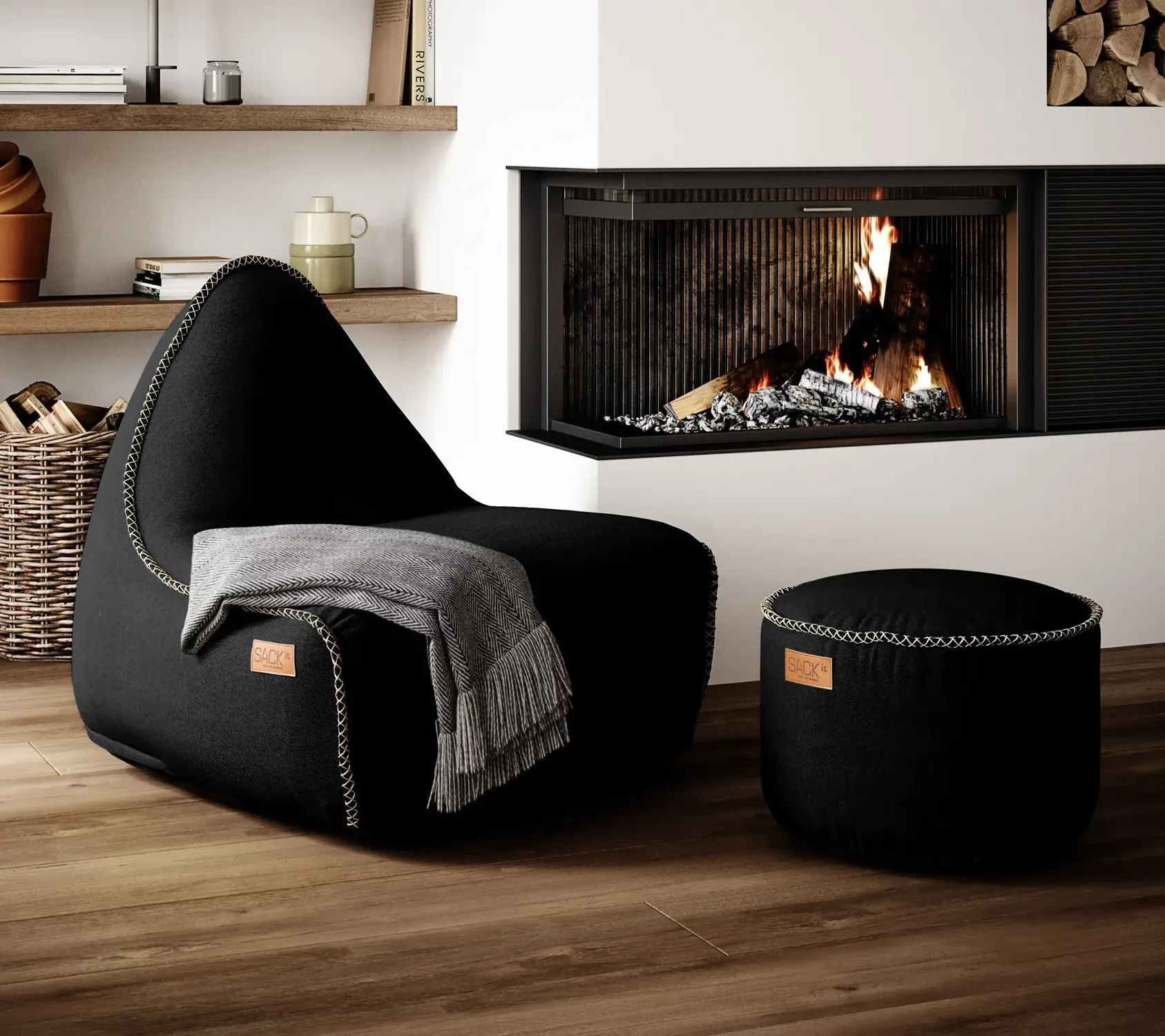 Canvas Lounge Chair Canvas Lounge Chair Black