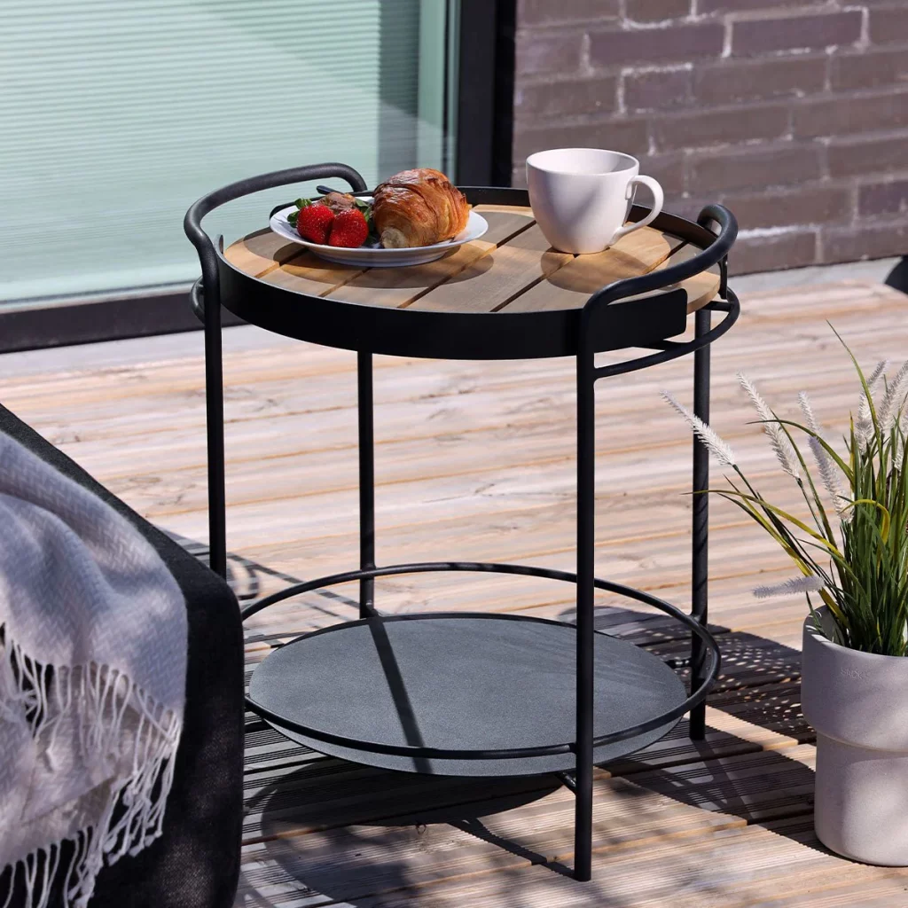 Patio Serving Table w/ Serving Tray